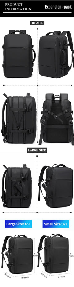 BANGE Expandable And Waterproof 17.3inch Anti-Theft Laptop Backpack