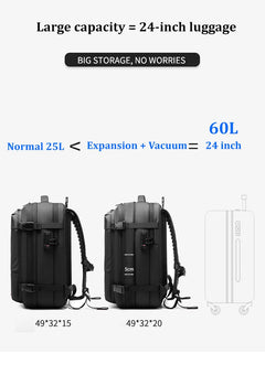 17 inch Vacuum Compression Laptop Backpack